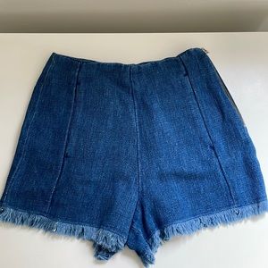 Zara high waisted denim shorts